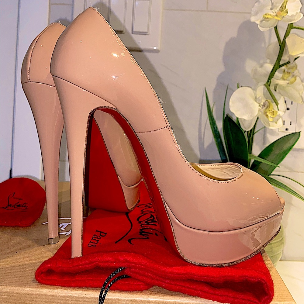Auth Christain Louboutin Ladypeep Nude/ Size38 - image 2